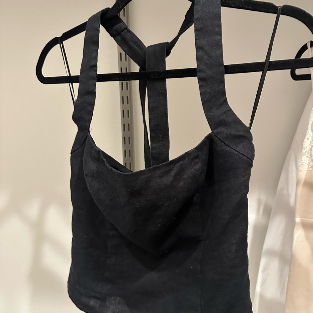 Reformation Elegant Black Top